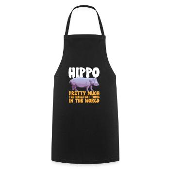 Hippopotame Hippopotame - Tablier de cuisine - noir - Devant - AI Model Male 185 dark (185cm)