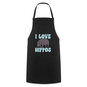 Hippopotame Hippopotame - Tablier de cuisine - noir - Devant - AI Model Male 185 dark (185cm)