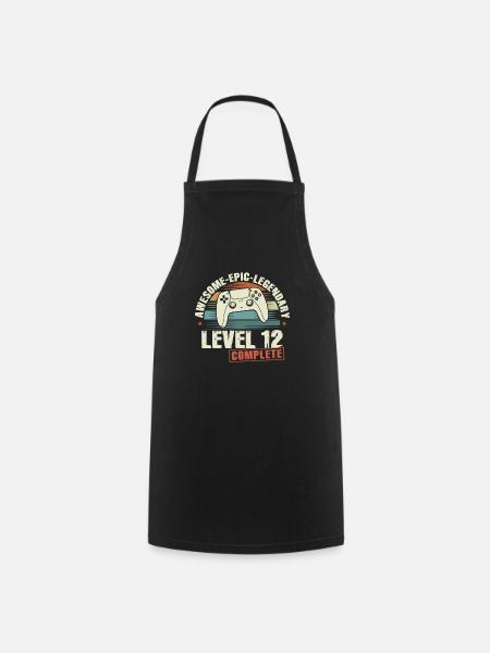 Level 12 Complete Geschenk zum 12. Geburtstag - Forklæde - sort
