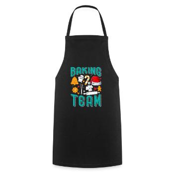 Baking Team Christmas Cookie Baking - Cooking Apron - black - Front - AI Model Male 185 dark (185cm)
