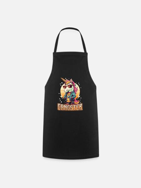 Gangsta Unicorn - Kochschürze - Schwarz