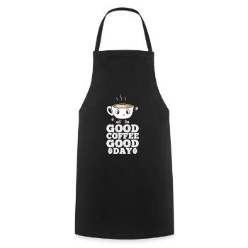 Guter Kaffee Guten Tag - Kochschürze - Schwarz - Vorne - AI Model Male 185 dark (185cm)