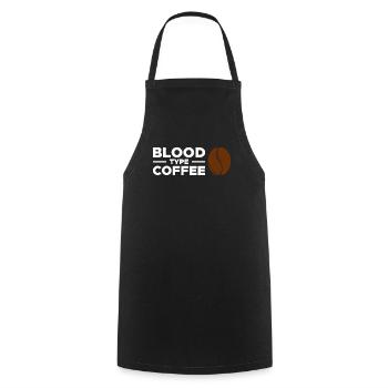 Blutgruppe Kaffee - Kochschürze - Schwarz - Vorne - AI Model Male 185 dark (185cm)