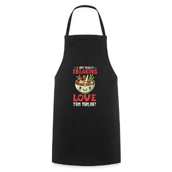 Savor The Flavor Of Authentic Thai Cuisine With A - Cooking Apron - black - Front - AI Model Male 185 dark (185cm)