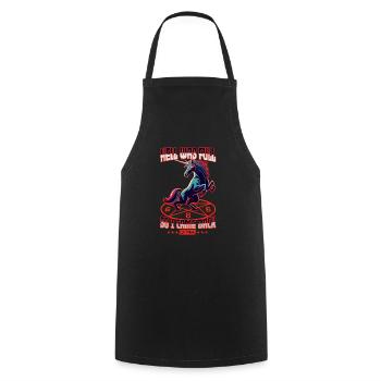 Hell Was Full So I Came Back - Lifeerror - Cooking Apron - black - Front - AI Model Male 185 dark (185cm)