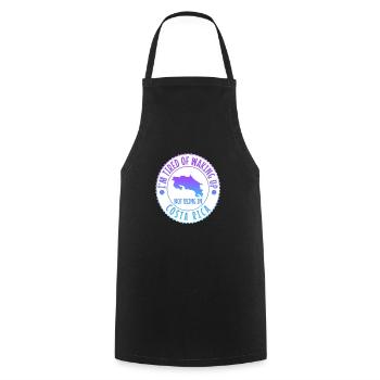 Im tired of waking up and not being in Costa Rica - Cooking Apron - black - Front - AI Model Male 185 dark (185cm)