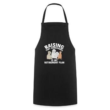 Seidenhuhn Poulet soyeux - Tablier de cuisine - noir - Devant - AI Model Male 185 dark (185cm)