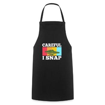 Careful i snap alligator - Cooking Apron - black - Front - AI Model Male 185 dark (185cm)