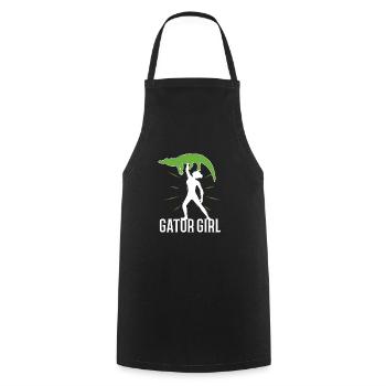 Gator Girl - Kochschürze - Schwarz - Vorne - AI Model Male 185 dark (185cm)