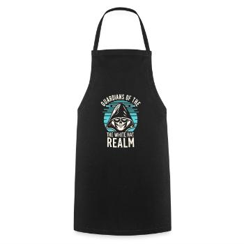 Ethical Hacking Analyst Ethical Cyber Security - Cooking Apron - black - Front - AI Model Male 185 dark (185cm)