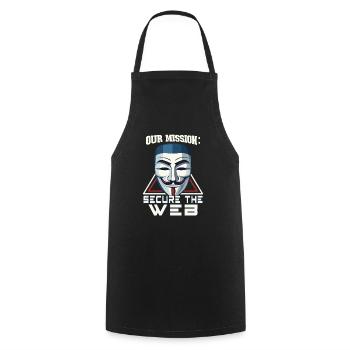 Ethical Hacking Analyst Ethical Cyber Security - Cooking Apron - black - Front - AI Model Male 185 dark (185cm)
