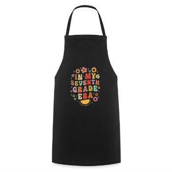 In My Seventh Grade Era 7th Grade Groovy Vintage - Cooking Apron - black - Front - AI Model Male 185 dark (185cm)