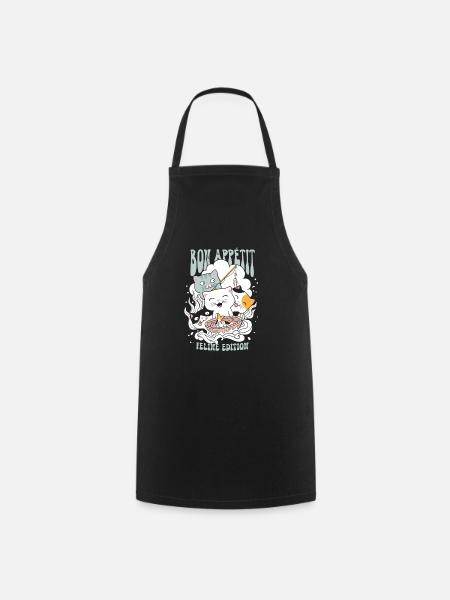 Bon Appetit feline edition - Kochschürze - Schwarz