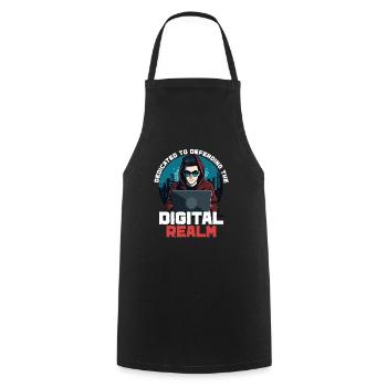 Ethical Hacking Analyst Ethical Cyber Security - Cooking Apron - black - Front - AI Model Male 185 dark (185cm)