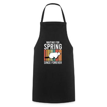 Groundhog Day Enthusiasts 2024, February 2 - Cooking Apron - black - Front - AI Model Male 185 dark (185cm)