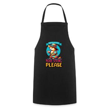 Groundhog Day Enthusiasts 2024, February 2 - Cooking Apron - black - Front - AI Model Male 185 dark (185cm)