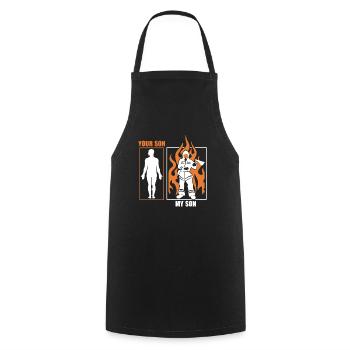 Firefighter My Son Is A Firefighter - Cooking Apron - black - Front - AI Model Male 185 dark (185cm)