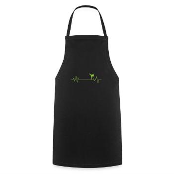 Taekwondo Heartbeat Line Martial Arts - Cooking Apron - black - Front - AI Model Male 185 dark (185cm)