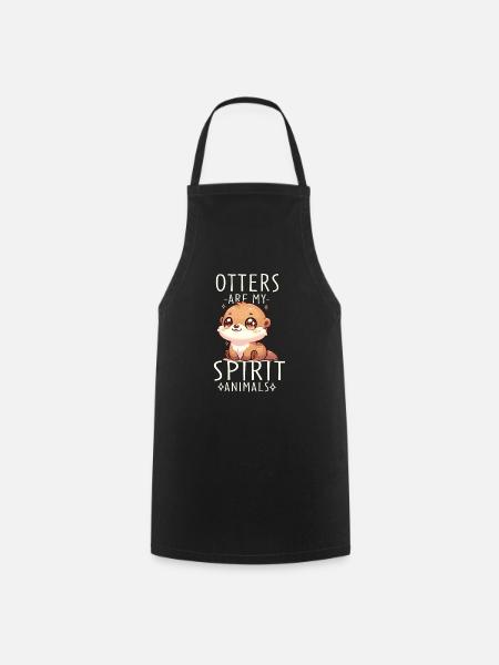 Niedliche Otter-Illustration perfekt für Otter - Kochschürze - Schwarz