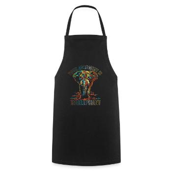 Your argument is irrelephant - Cooking Apron - black - Front - AI Model Male 185 dark (185cm)