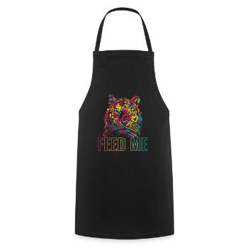 Feed me - Cooking Apron - black - Front - AI Model Male 185 dark (185cm)