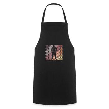 Taekwondo Training Martial Arts - Cooking Apron - black - Front - AI Model Male 185 dark (185cm)