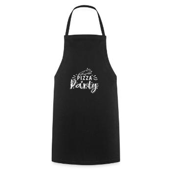 Pizza Party Italienne et Fromage - Tablier de cuisine - noir - Devant - AI Model Male 185 dark (185cm)