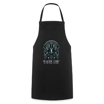 Spooky Halloween Horror Plague Doctor - Cooking Apron - black - Front - AI Model Male 185 dark (185cm)