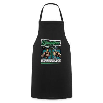 Stuckateur Beruf mit lustigen Spruch - Kochschürze - Schwarz - Vorne - AI Model Male 185 dark (185cm)