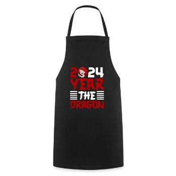 Année du Dragon 2024 Nouvel An chinois - Tablier de cuisine - noir - Devant - AI Model Male 185 dark (185cm)