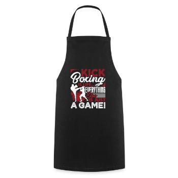 Kickboxing Kickboxing Is Life - Cooking Apron - black - Front - AI Model Male 185 dark (185cm)