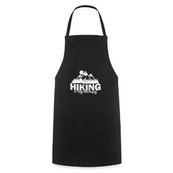 Hiking is my Therapy Natur - Cooking Apron - black - Front - AI Model Male 185 dark (185cm)