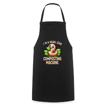 Lombriciculture Jardinage de vers de terre Vermiculture - Tablier de cuisine - noir - Devant - AI Model Male 185 dark (185cm)