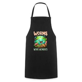 Lombriciculture Jardinage de vers de terre Vermiculture - Tablier de cuisine - noir - Devant - AI Model Male 185 dark (185cm)