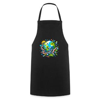 Lombriciculture Jardinage de vers de terre Vermiculture - Tablier de cuisine - noir - Devant - AI Model Male 185 dark (185cm)