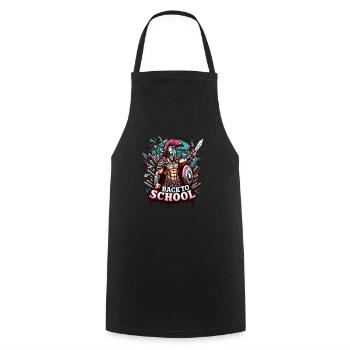 Gladiator School Teacher Of Ancient Rome - Cooking Apron - black - Front - AI Model Male 185 dark (185cm)