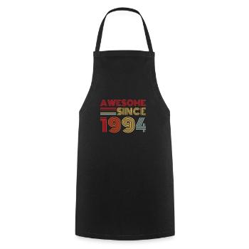 Millésime 1994 Vintage cadeau anniversaire rétro - Tablier de cuisine - noir - Devant - AI Model Male 185 dark (185cm)