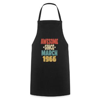 Awesome March 1966 - Cooking Apron - black - Front - AI Model Male 185 dark (185cm)