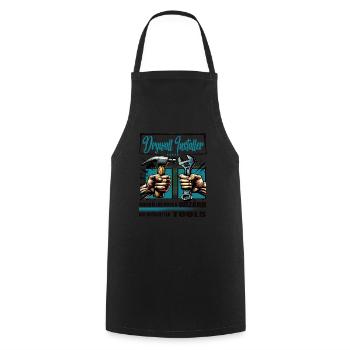 Drywall installer Profession Saying Worker - Cooking Apron - black - Front - AI Model Male 185 dark (185cm)