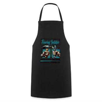 Flooring installer Profession Saying Worker - Cooking Apron - black - Front - AI Model Male 185 dark (185cm)