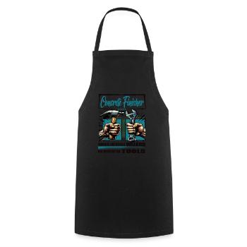 Concrete finisher Profession Saying Worker - Cooking Apron - black - Front - AI Model Male 185 dark (185cm)