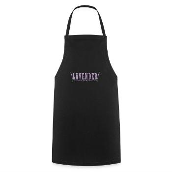 Lavendel Vibes Pflanze Garten Duft - Kochschürze - Schwarz - Vorne - AI Model Male 185 dark (185cm)