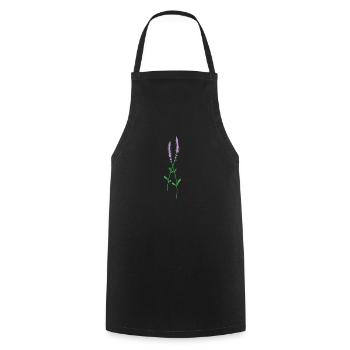 Purple Lavender Herbs Plant - Cooking Apron - black - Front - AI Model Male 185 dark (185cm)