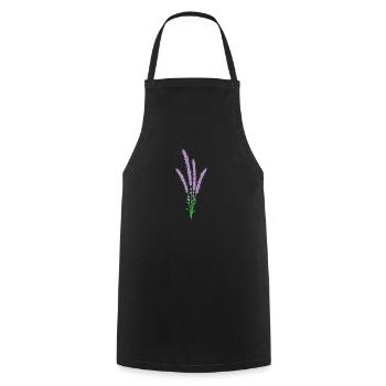 beautiful flower lavender plant - Cooking Apron - black - Front - AI Model Male 185 dark (185cm)