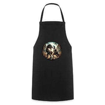 Jules César Histoire romaine Empire romain - Tablier de cuisine - noir - Devant - AI Model Male 185 dark (185cm)