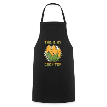 This Is My Crop Top Corn Farmer Crop Duster - Cooking Apron - black - Front - AI Model Male 185 dark (185cm)