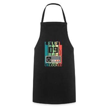 Niveau 9 débloqué - Tablier de cuisine - noir - Devant - AI Model Male 185 dark (185cm)