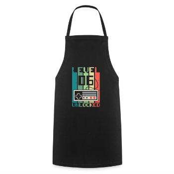 Niveau 6 débloqué - Tablier de cuisine - noir - Devant - AI Model Male 185 dark (185cm)