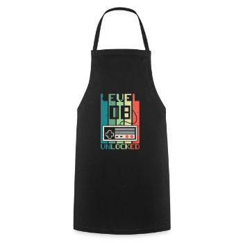 Niveau 8 débloqué - Tablier de cuisine - noir - Devant - AI Model Male 185 dark (185cm)