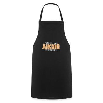 old Man Aikido Badass forever Training - Kochschürze - Schwarz - Vorne - AI Model Male 185 dark (185cm)
